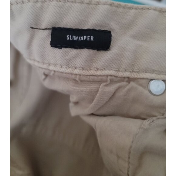 BONOBOS Slim Taper Travel Khaki Beige Cotton Blend Stretch Jeans Men's 30x32 - Picture 6 of 8